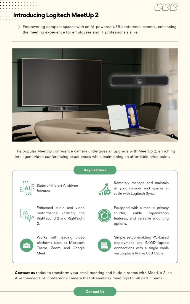 Upgrade Your Meeting Spaces with Logitech MeetUp 2 - AI-Powered ...